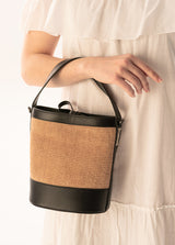 Emily Bucket Bag Beige & Brown